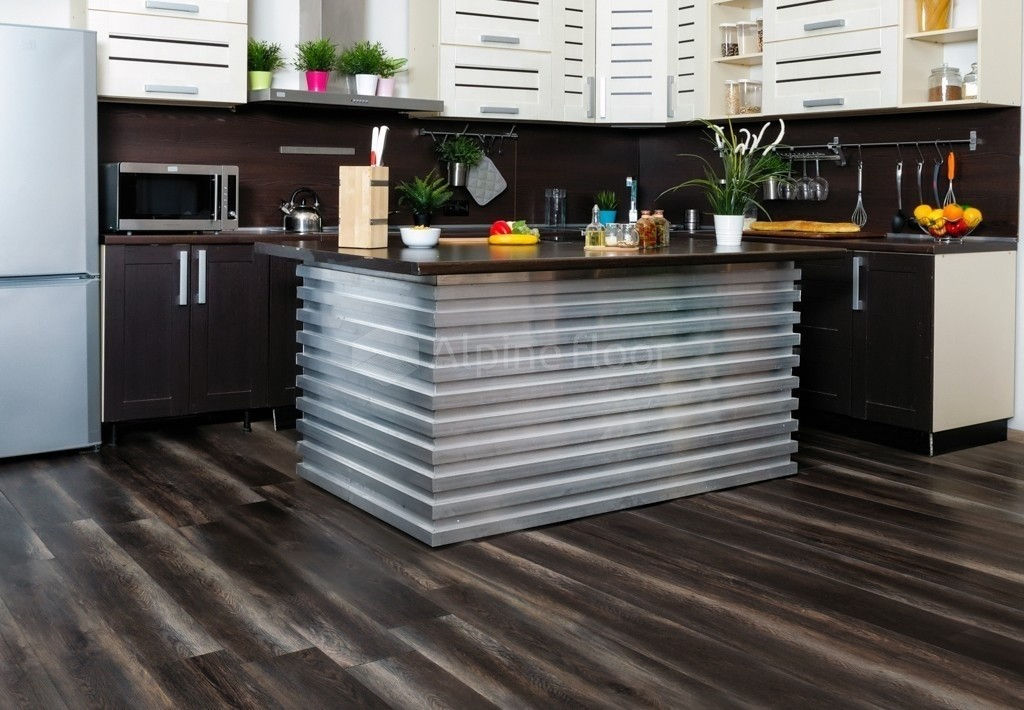 Кварцвиниловая плитка "Alpine Floor" Орех Темный  (1219*184*2мм) — купить в Якутске