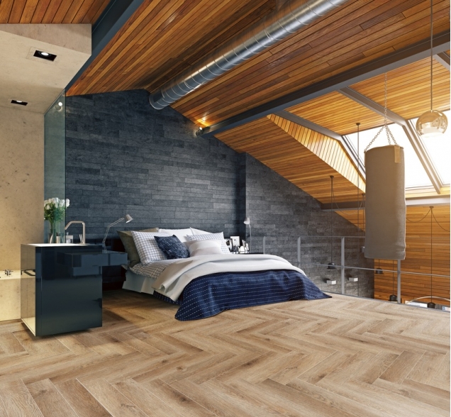 Виниловый ламинат SPC "Cronafloor" Herringbone Дуб Монпелье (640*128*4,5 мм) — купить в Якутске