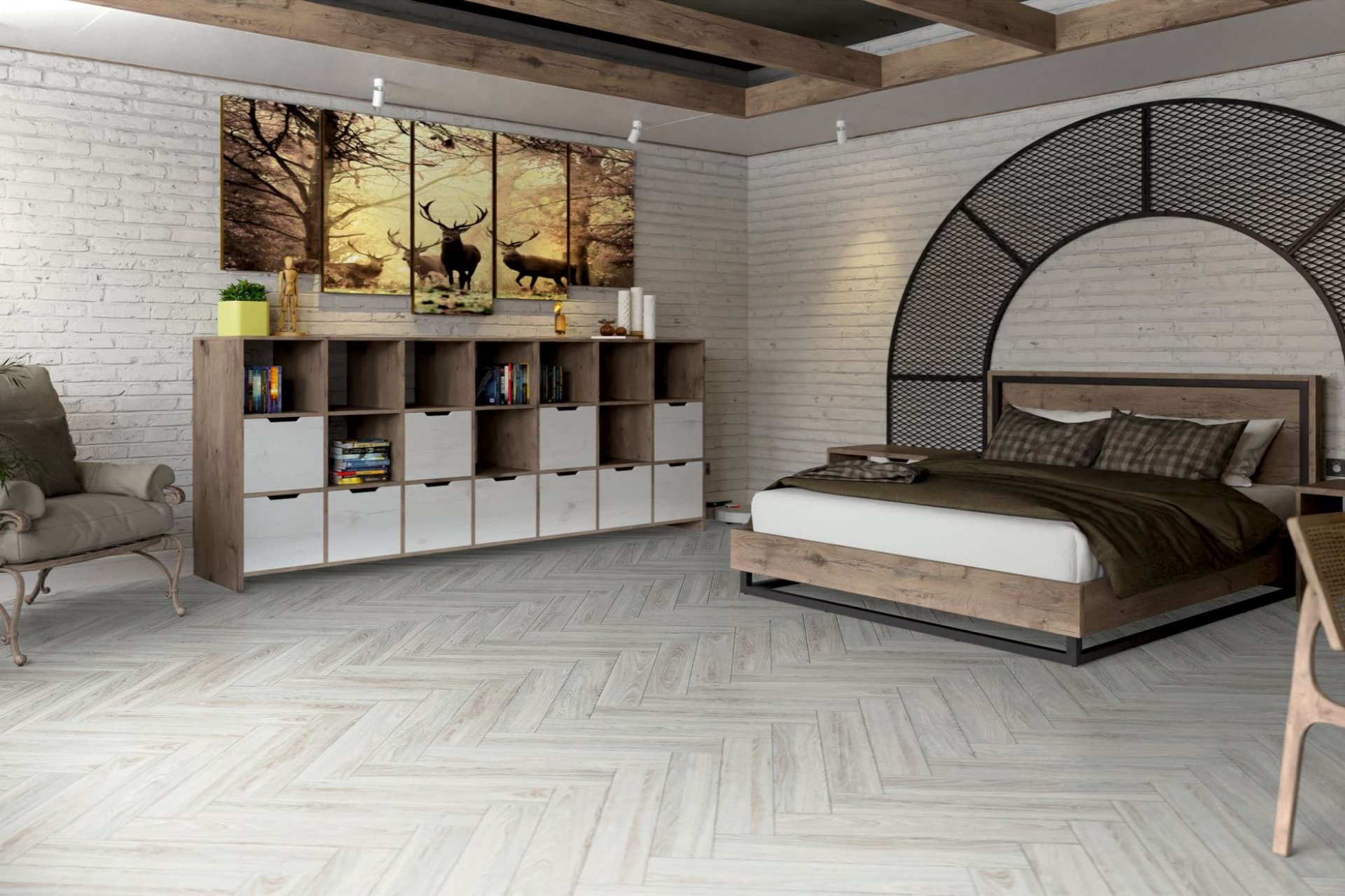 Инженерный паркет «Damy Floor» Ванильный (укладка елочкой) — купить в Якутске