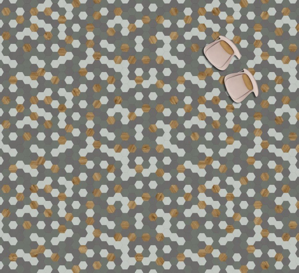 Виниловая плитка "Moduleo" Moods Hexagon 349 (226,32*196*2,5 мм) — купить в Якутске