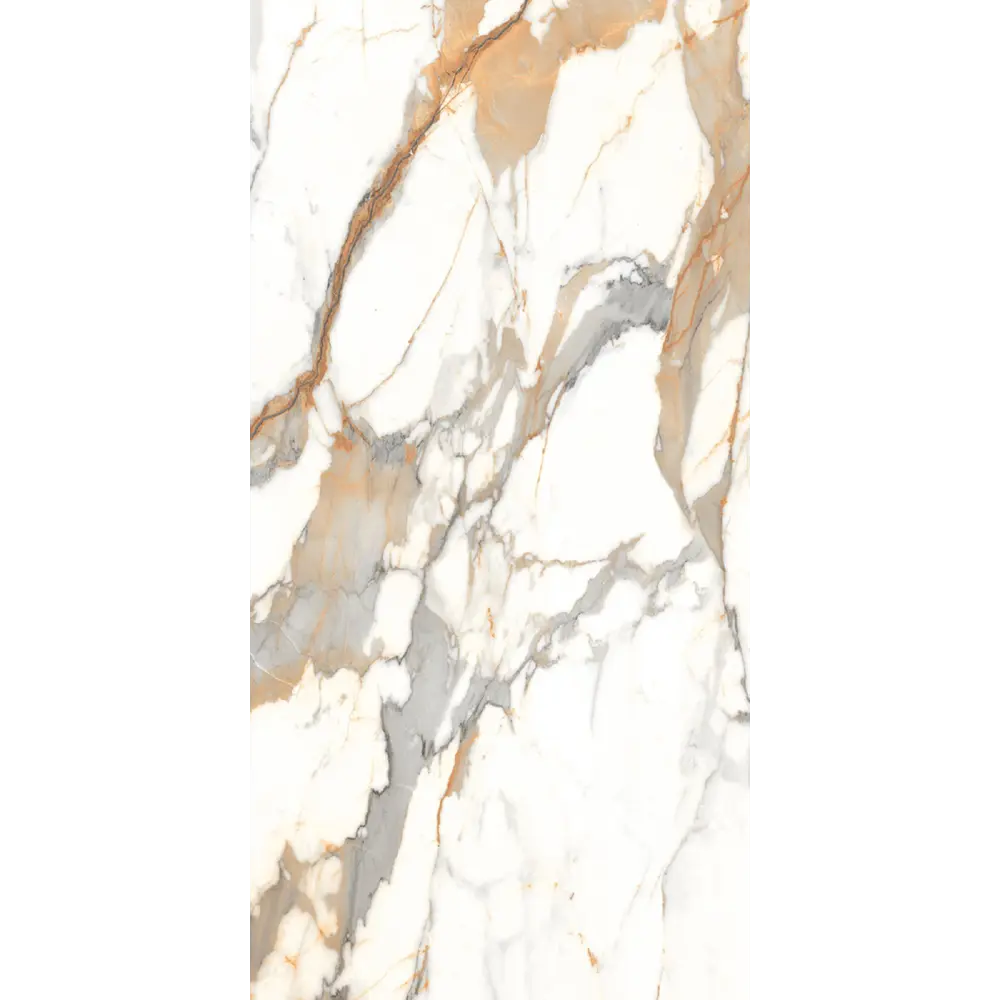 Керамогранит "Sonex" Carrara Volga Glossy полированный 60x120 см 1.44 м2 цвет белый с серо-бежевыми прожилками — купить в Якутске