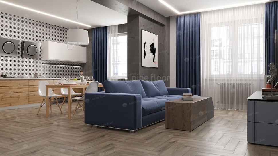Виниловая плитка "Alpine Floor" Parquet LVT Дуб Исида (590*118*2,5 мм) — купить в Якутске