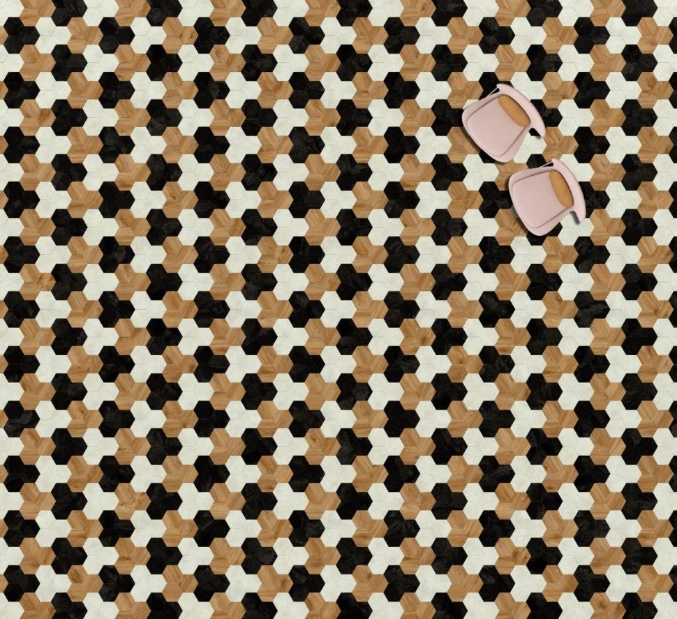 Виниловая плитка "Moduleo" Moods Hexagon 354 (226,32*196*2,5 мм) — купить в Якутске