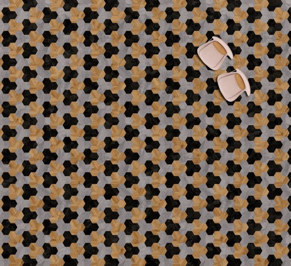 Виниловая плитка "Moduleo" Moods Hexagon 353 (226,32*196*2,5 мм) — купить в Якутске