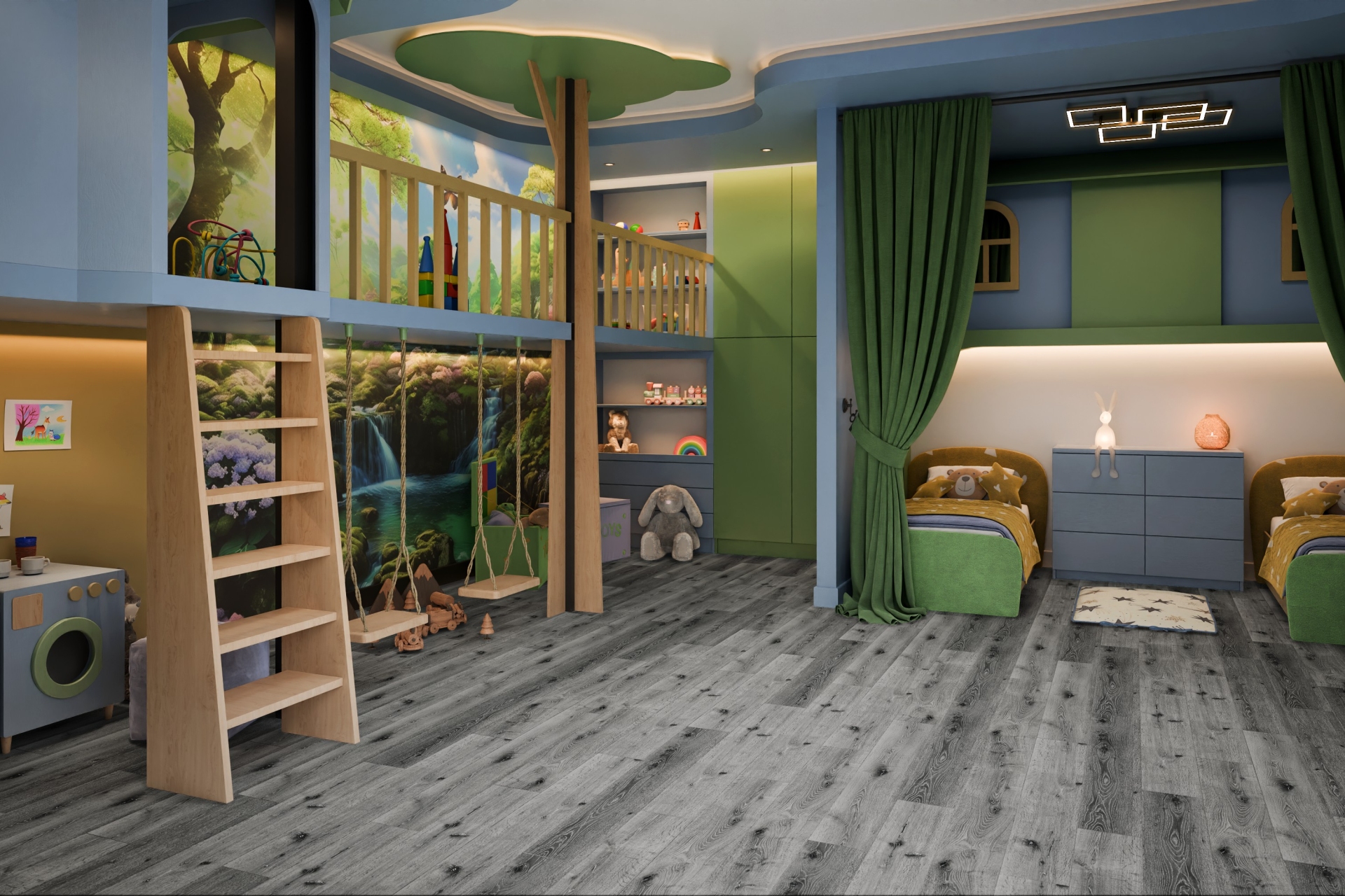 SPC ламинат «Damy Floor» Дуб Сильвер (1220*180*4 мм) — купить в Якутске