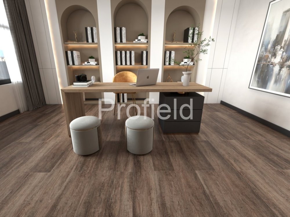 HSPC ламинат "Profield" Дуб темный (1200*228*5,5 мм) — купить в Якутске