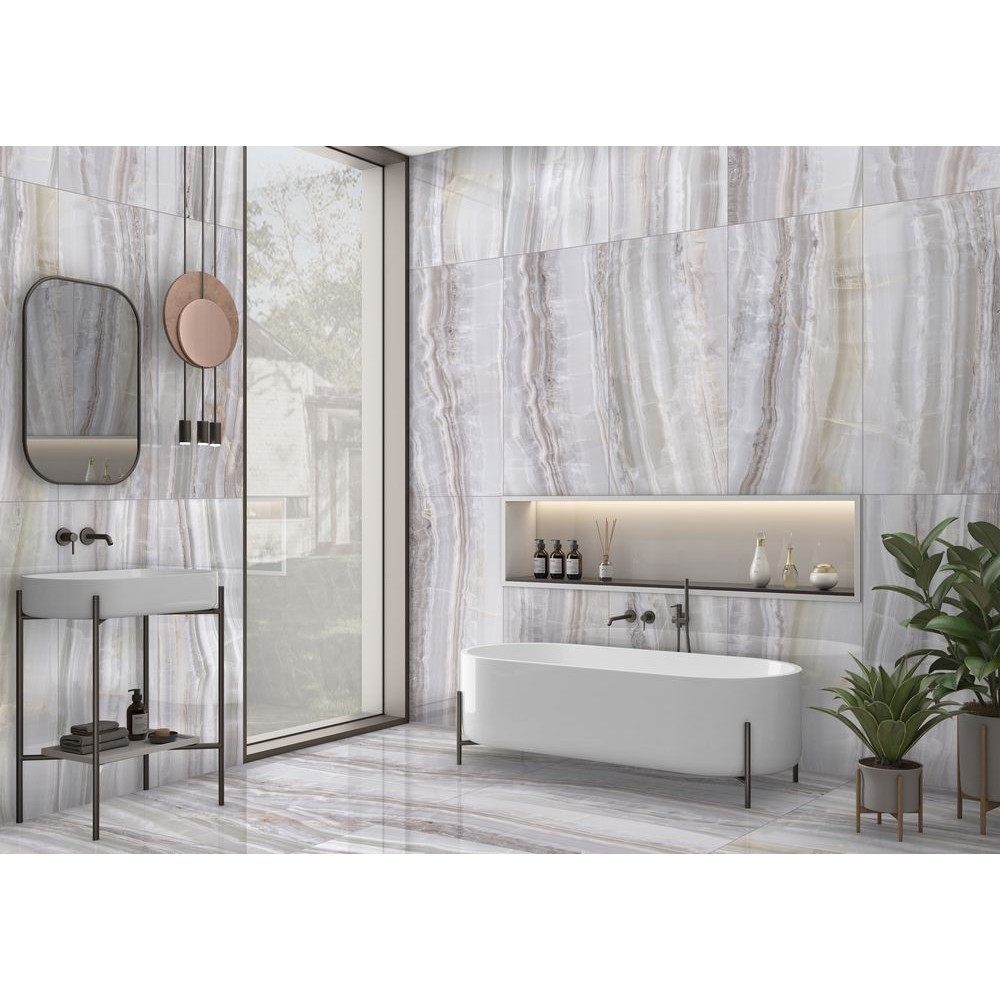 Керамогранит "Ennface" 600*1200 Ivory Extra High Glossy Полированный Серый — купить в Якутске