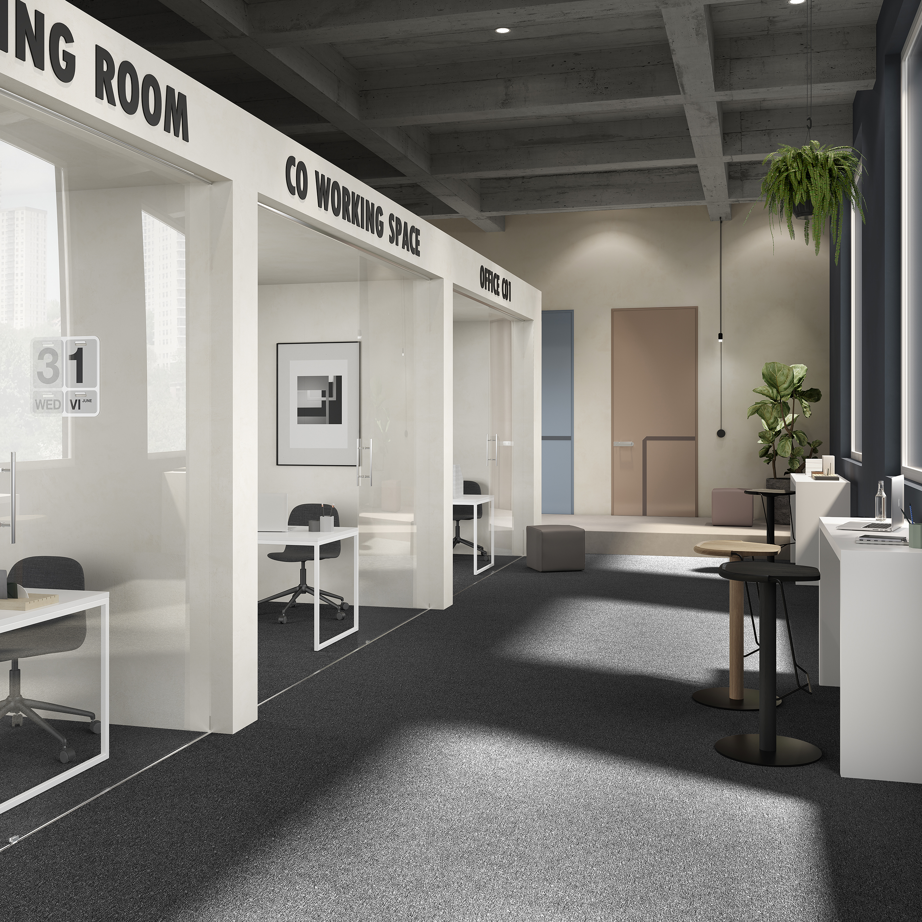 Ковровая плитка Medusa Tile 99 (500*500*5 мм) — купить в Якутске