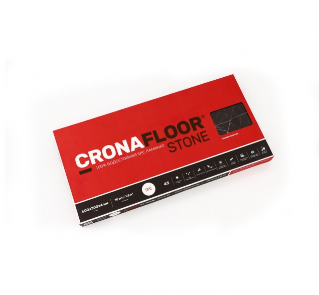 SPC ламинат "CronaFloor" Stone 4V Ноче (600*300*4 мм) — купить в Якутске