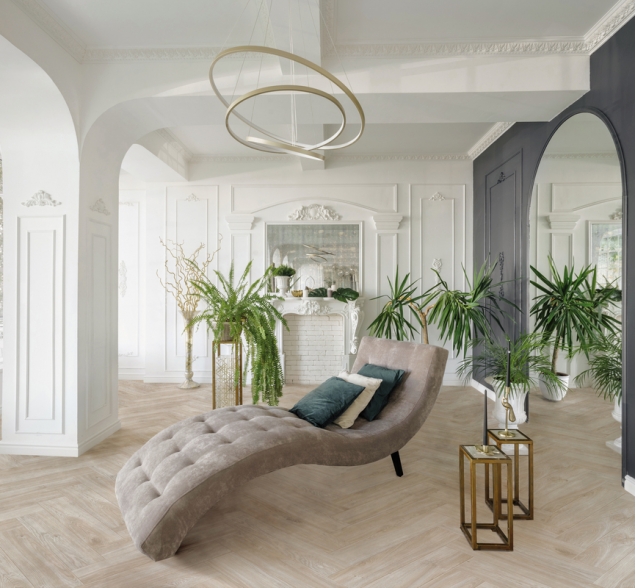 Виниловый ламинат SPC "Cronafloor" Herringbone Дуб Ницца (640*128*4,5 мм) — купить в Якутске