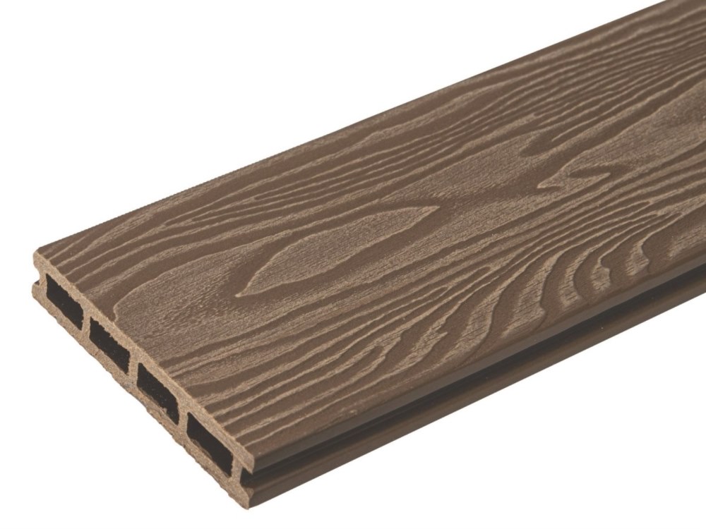 Террасная доска орех TalverWood 150*25мм 3D текстура дерева брашинг — купить в Якутске
