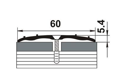 Порожек алюминиевый ПС-07 (1350*60*5,4 мм)