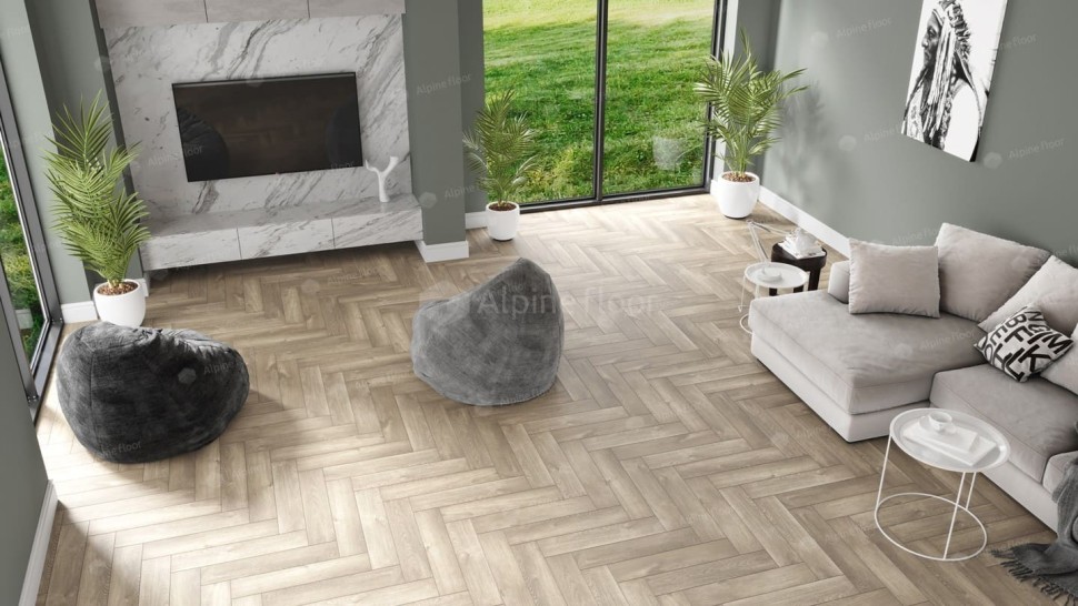 Виниловая плитка "Alpine Floor" Parquet LVT Дуб Натуральный Отбеленный (590*118*2,5 мм) — купить в Якутске