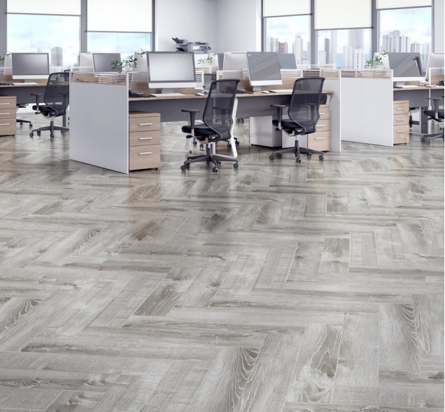Виниловый ламинат SPC "Cronafloor" Herringbone Дуб Страсбург (640*128*4,5 мм) — купить в Якутске