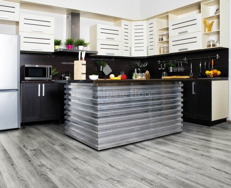 Замковая ПВХ плитка "Alpine Floor" Ясень Серый  (1220*183*4мм) — купить в Якутске