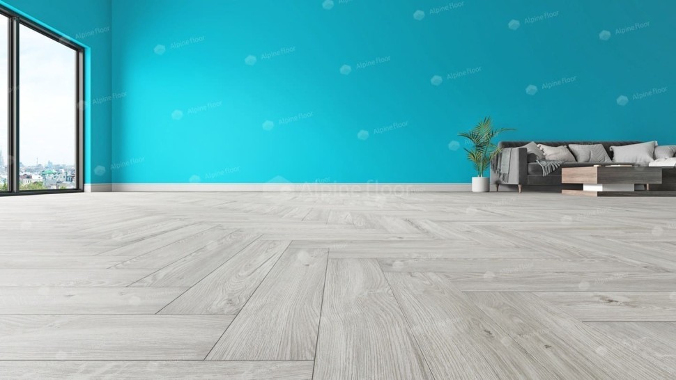 Виниловая плитка "Alpine Floor" Parquet LVT Снежный (590*118*2,5 мм) — купить в Якутске
