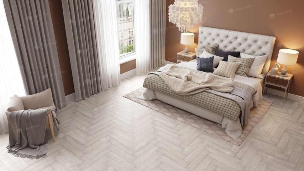 Виниловая плитка "Alpine Floor" Parquet LVT Голубой Лес (590*118*2,5 мм) — купить в Якутске