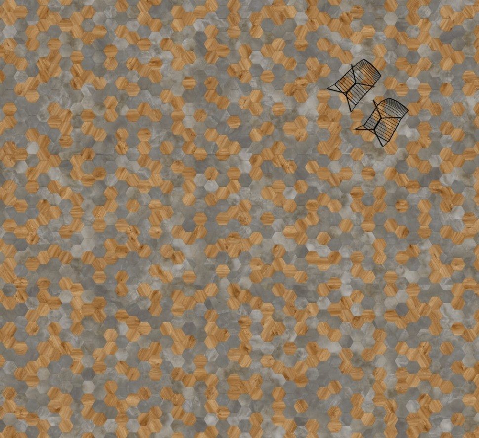 Виниловая плитка "Moduleo" Moods Hexagon 323 (226,32*196*2,5 мм) — купить в Якутске