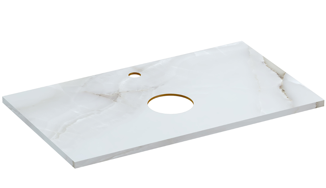 Столешница Stone из керамогранита Aura 80x45x2 светло-Серый сатиновый 63854