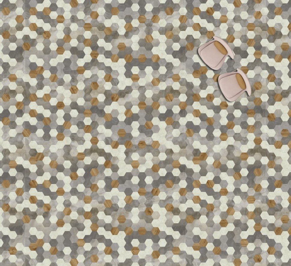 Виниловая плитка "Moduleo" Moods Hexagon 348 (226,32*196*2,5 мм) — купить в Якутске