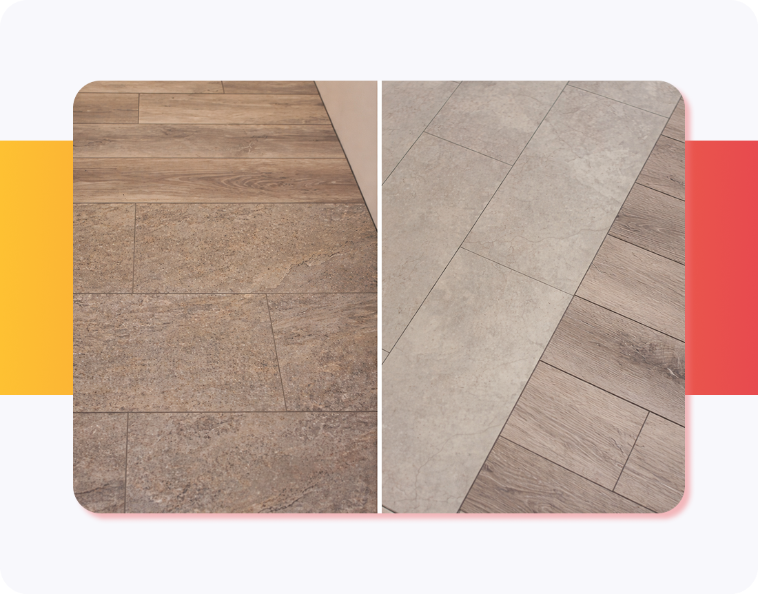 Укладка трёх коллекций SPC плитки в квартире 90 м²