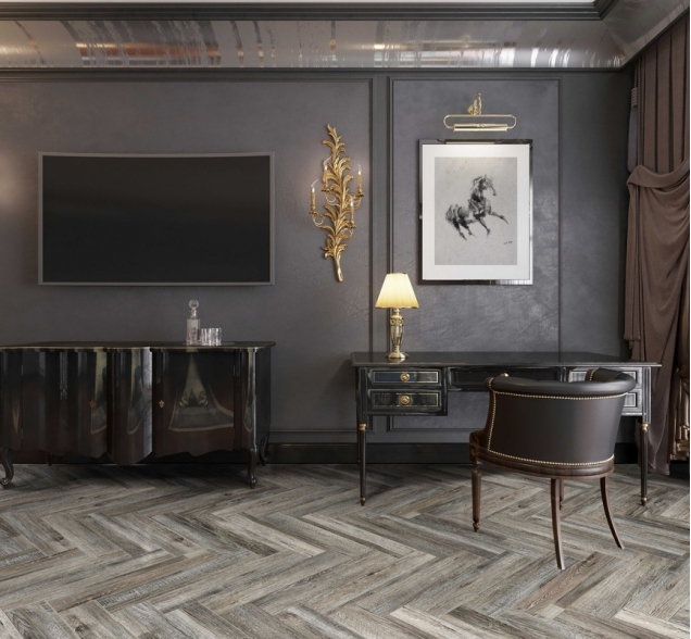 Виниловый ламинат SPC "Cronafloor" Herringbone Дуб Реймс (640*128*4,5 мм) — купить в Якутске