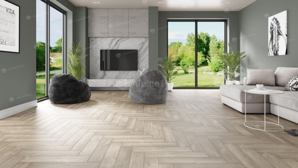 Виниловая плитка "Alpine Floor" Parquet LVT Дуб Натуральный Отбеленный (590*118*2,5 мм) — купить в Якутске