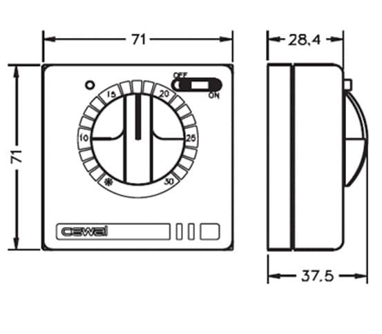Терморегулятор Cewal RQ10 — купить в Якутске
