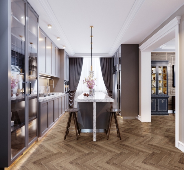 Виниловый ламинат SPC "Cronafloor" Herringbone Дуб Тулуза (640*128*4,5 мм) — купить в Якутске