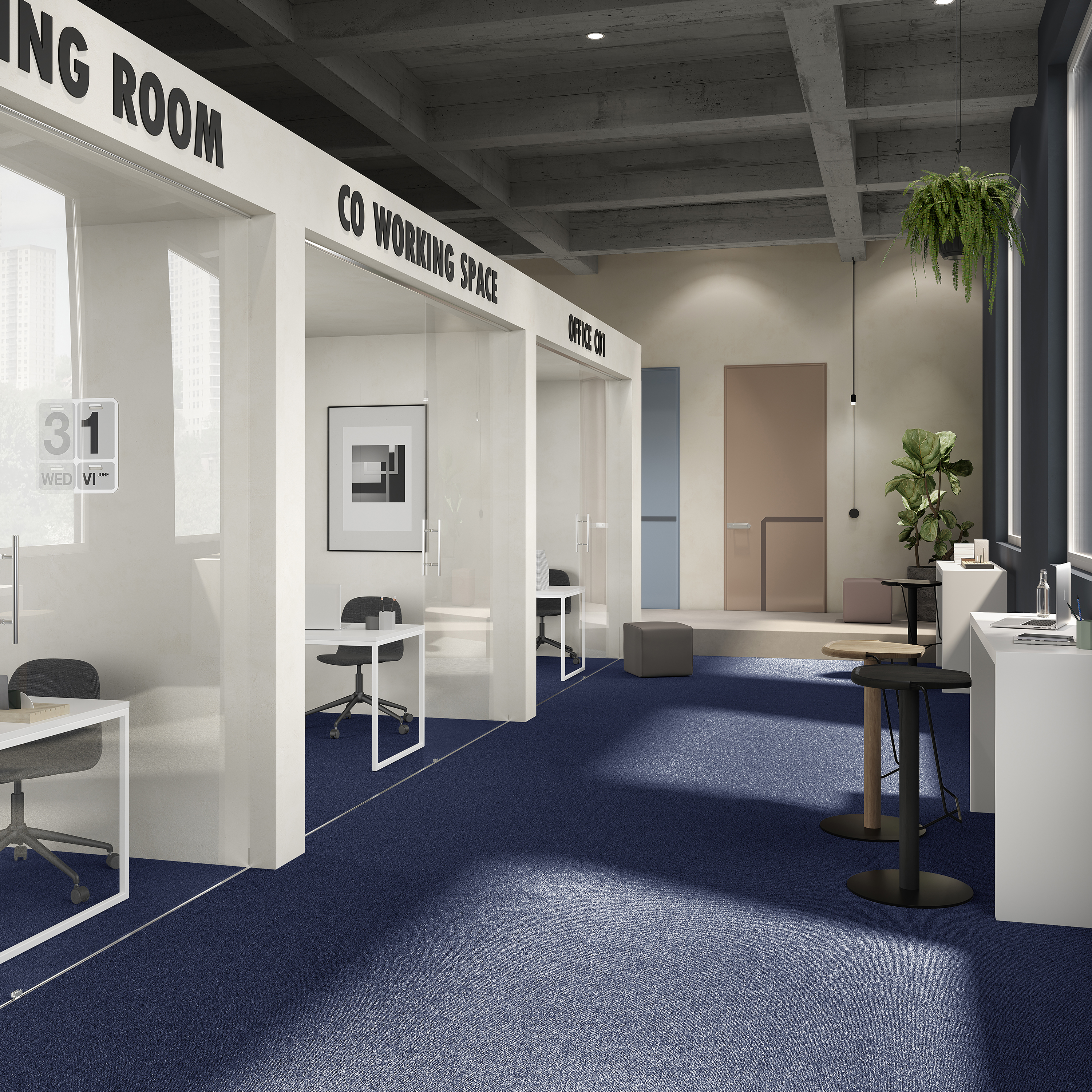 Ковровая плитка Medusa Tile 77 (500*500*5 мм) — купить в Якутске