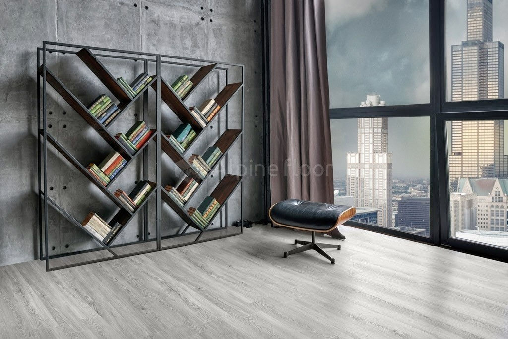 Замковая ПВХ плитка Секвойя Снежная  (1219*184*3,2мм) — купить в Якутске