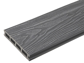 Террасная доска серая TalverWood 150*25мм 3D текстура дерева брашинг — фото и характеристики