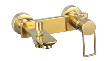 Смеситель Kub для ванной без душевого комплекта, матовое золото 54-011-brg