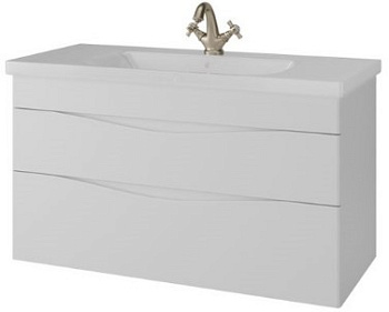 Тумба Ленто 100 два ящика бланж подвесная 36214-SF027