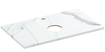 Столешница Stone из керамогранита Energy 80x45x2 белый матовый 63853